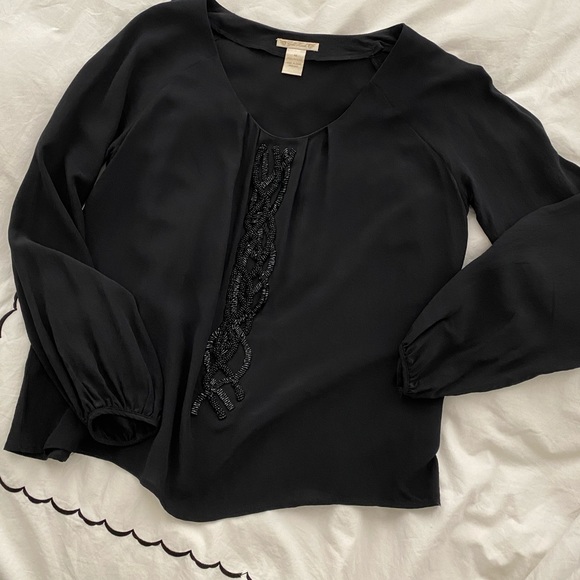 Gold Hawk Silk top with beaded front - Picture 7 of 8